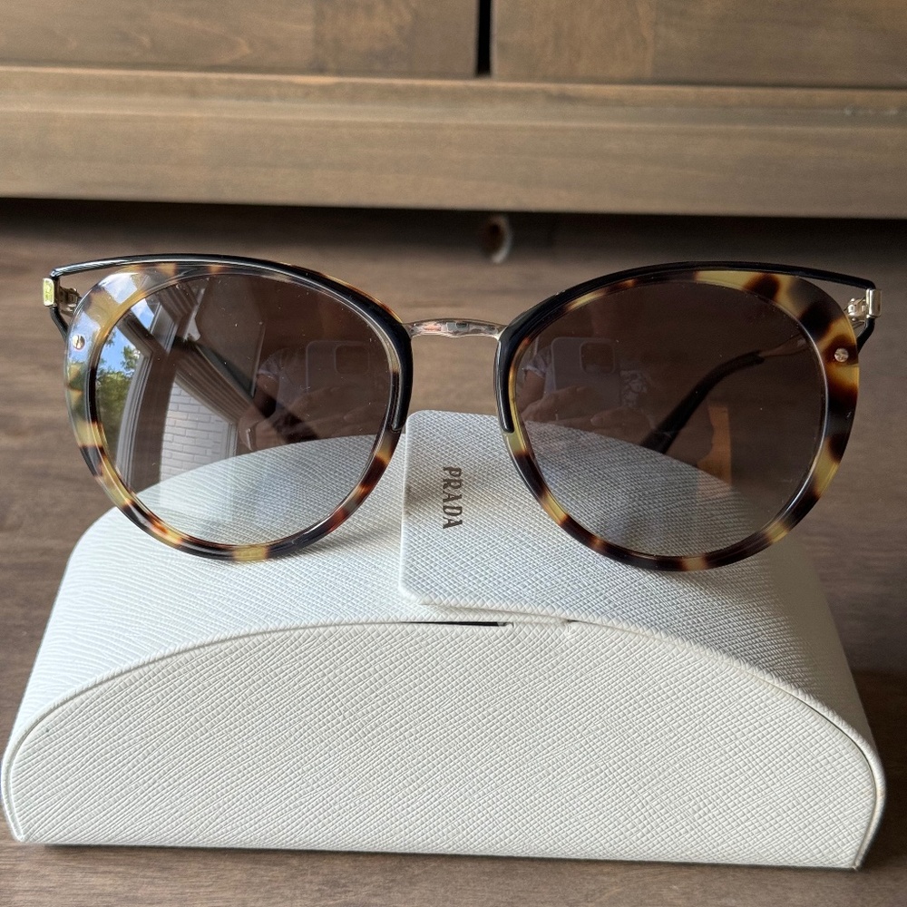 Prada Round Gradient Sunglasses